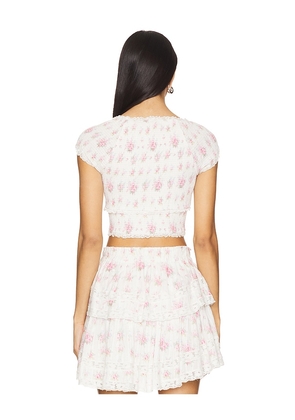 LoveShackFancy Cambron Top in White. Size XXS. Also in XS, L.