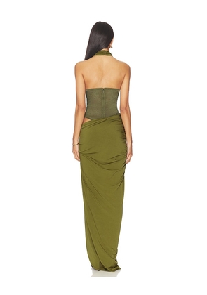 NBD Meena Maxi Dress in Green. Size XL. Also in S.