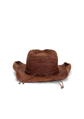 Nikki Beach Ashley Cowboy Hat in Brown.