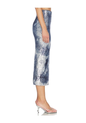 Le Superbe Shibori Shine Liza Skirt in Navy,Baby Blue. Size XS. Also in S, M.