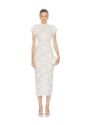 Nookie Alessia Midi Dress in Ivory. Size XS. Also in S, M, L, XL.