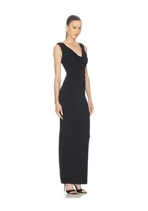 Nookie Crush Drape Maxi Dress in Black. Size XS. Also in S.