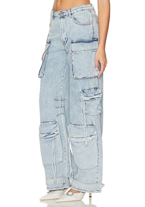 Steve Madden Duo Cargo Pant in Blue. Size S. Also in XS, M, L.