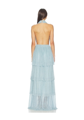 L'IDEE Nammos Gown in Baby Blue. Size 6/XS. Also in 10/M, 12/L, 14/XL.