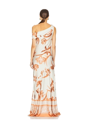 ROCOCO SAND One Shoulder Maxi Dress in Burnt Orange. Size S. Also in XS.