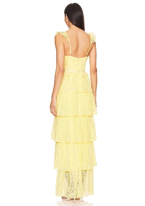 Tularosa Cantini Maxi Dress in Yellow. Size XL. Also in XS, S.