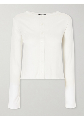 THE PARK - Hazel Semi-sheer Lyocell Cardigan - White - x small,small,medium,large,x large