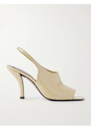 TOTEME - Glossed-leather Sandals - Neutrals - IT36,IT37,IT38,IT39,IT40,IT41,IT42