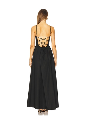 Susana Monaco Poplin Lace Up String Maxi Dress in Black. Size S. Also in XS.