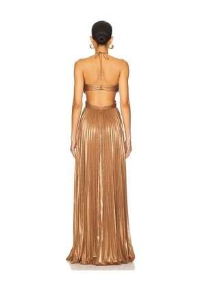 retrofete Keira Dress in Brown. Size M. Also in XS, S, L.