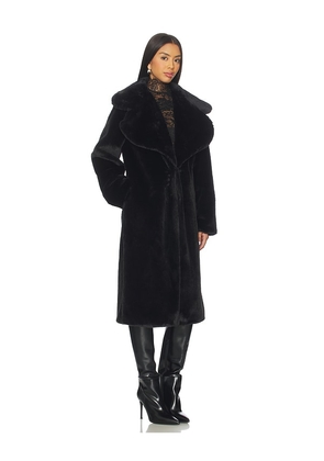 superdown Willow Faux Fur Long Coat in Black. Size XS. Also in XL.