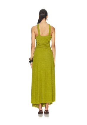 SOVERE Alora Midi Dress in Green. Size M. Also in S.