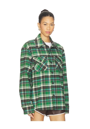 SPRWMN Shacket in Green. Size S. Also in M.