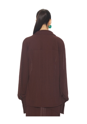 SNDYS Kalea Shirt in Chocolate. Size S. Also in L, M, XS.