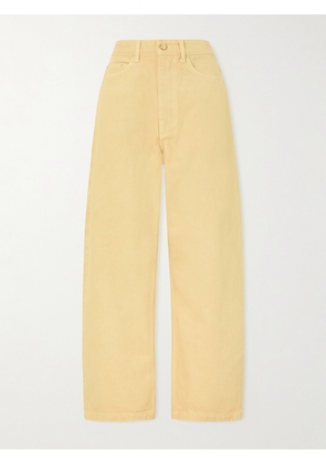 OSSOU - Mid-rise Wide-leg Jeans - Yellow - 24,25,26,27,28,29,30