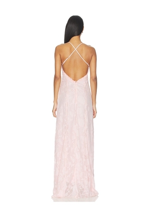 Runaway The Label Ellerby Frill Trim Maxi Dress in Pink. Size S. Also in L, M, XL, XS.
