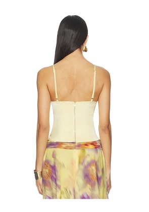Runaway The Label Cherish Tulip Cup Bustier in Lemon. Size S. Also in XS, M, L, XL.