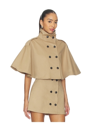 SELMACILEK Cropped Trench in Tan. Size S. Also in M, L.