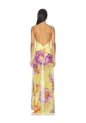 Runaway The Label Tulia Low Back Maxi Dress in Yellow. Size S. Also in L.