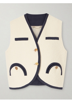 BLAZÉ Milano - Orinda Gliss Cotton-blend Bouclé Vest - Neutrals - 00,0,1,2,3,4
