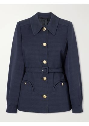 BLAZÉ Milano - Genesis Paint Belted Woven Jacket - Blue - 00,0,1,2,3,4