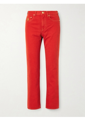 BLAZÉ Milano - Clapotis Paso Cropped High-rise Straight-leg Jeans - Red - 00,0,1,2,3,4