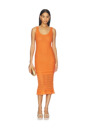 PEIXOTO Liv Knit Midi Dress in Orange. Size S. Also in L, M, XL, XS.