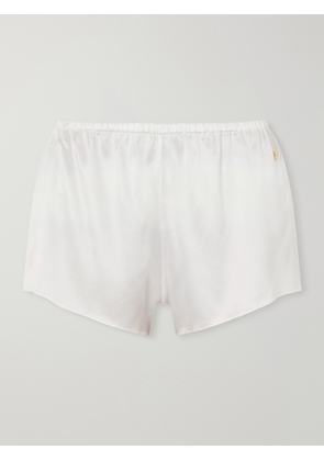 ÉTERNE - Lane Silk-blend Satin Shorts - Neutrals - x small,small,medium,large,x large