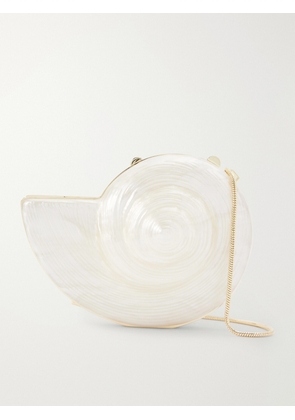 SIMKHAI - Marion Shell Acrylic Clutch - Neutrals - One size