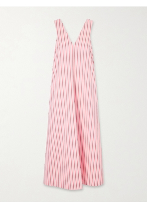 Dries Van Noten - Striped Cotton-poplin Maxi Dress - Pink - FR 34,FR 36,FR 38,FR 40,FR 42,FR 44