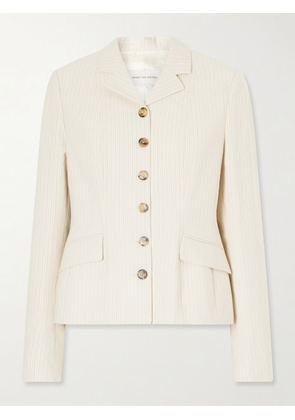 Dries Van Noten - Striped Cotton-blend Blazer - Neutrals - FR 34,FR 36,FR 38,FR 40,FR 42,FR 44
