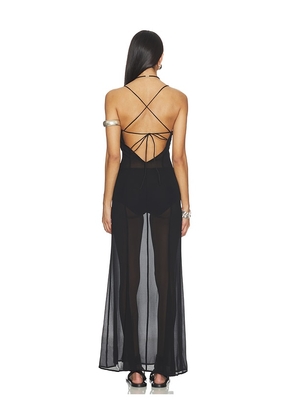 superdown Penny Maxi Dress in Black. Size XS. Also in XXS, S, M, L, XL.