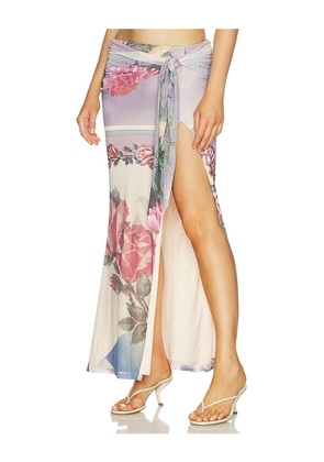 Tiger Mist Raffie Maxi Skirt in Nude,Lavender. Size XS. Also in XXS, S, M, L, XL.