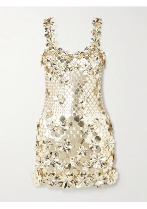 RABANNE - Embellished Chainmail Mini Dress - Gold - FR 34,FR 36,FR 38,FR 40,FR 42
