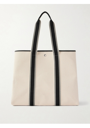 RUE de VERNEUIL - Leather-trimmed Canvas Tote Bag - White - One size