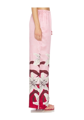 ROAME. Miles Pant in Red,Rose. Size XS. Also in S, M, L, XL.