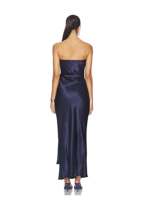 SNDYS Angie Tie Front Maxi Dress in Navy. Size M. Also in S, XS.