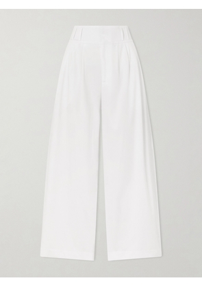 Altuzarra - Wilson Pleated Cotton Wide-leg Pants - White - FR 34,FR 36,FR 38,FR 40,FR 42,FR 44,FR 46
