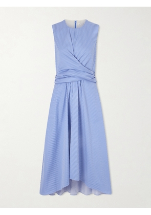 Altuzarra - Penny Striped Gathered Cotton Midi Dress - Blue - FR 34,FR 36,FR 38,FR 40,FR 42,FR 44,FR 46