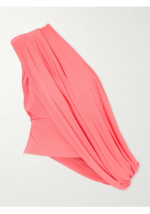 Christopher Esber - Aiba One-shoulder Draped Jersey Top - Pink - UK 6,UK 8,UK 10,UK 12
