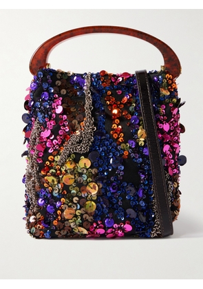 Dries Van Noten - Sequined Satin Shoulder Strap - Multi - One size