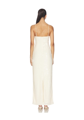 superdown Jessie Sequin Maxi Dress in Ivory. Size XS. Also in XXS.