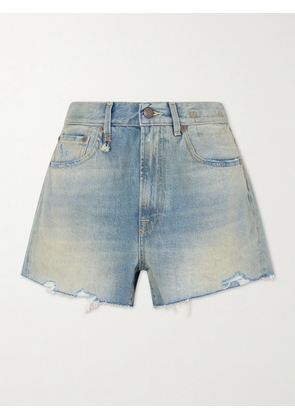 R13 - X-bf Frayed Denim Shorts - Blue - 24,25,26,27,28,29,30,31
