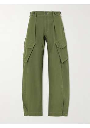 R13 - Cotton Barrel-leg Cargo Pants - Green - x small,small,medium,large