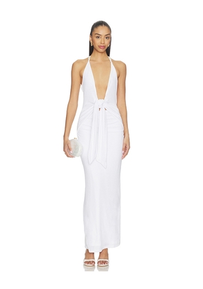 superdown Nebula Maxi Dress in White. Size XS. Also in XXS, S, M, L, XL.
