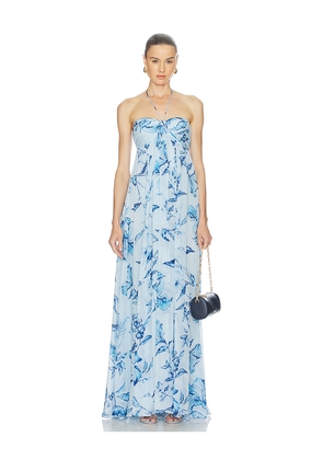 ROCOCO SAND Strapless Flared Dress in Blue. Size S. Also in XXS, XS, M, L, XL, XXL.