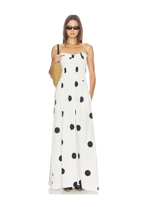 SWF Ruffled Bodice Maxi Dress in White. Size XS. Also in S, M, XL.