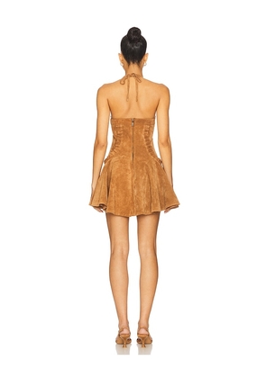 Understated Leather Sugar High Dress in Tan. Size S. Also in XL.