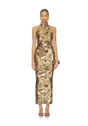 Zhivago Florentine Sunset Dress in Metallic Gold. Size 4. Also in 10, 12, 6.