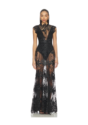 Zhivago Stolen Dreams Gown in Black. Size 0. Also in 10, 12, 8.